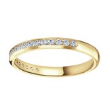 Goldsmiths 18ct Yellow Gold 0.20 Carat Round Brilliant Cut Channel Set Half Eternity Ring
