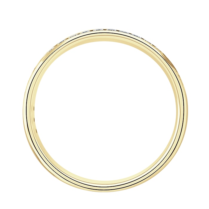 Goldsmiths 18ct Yellow Gold 0.20 Carat Round Brilliant Cut Channel Set Half Eternity Ring
