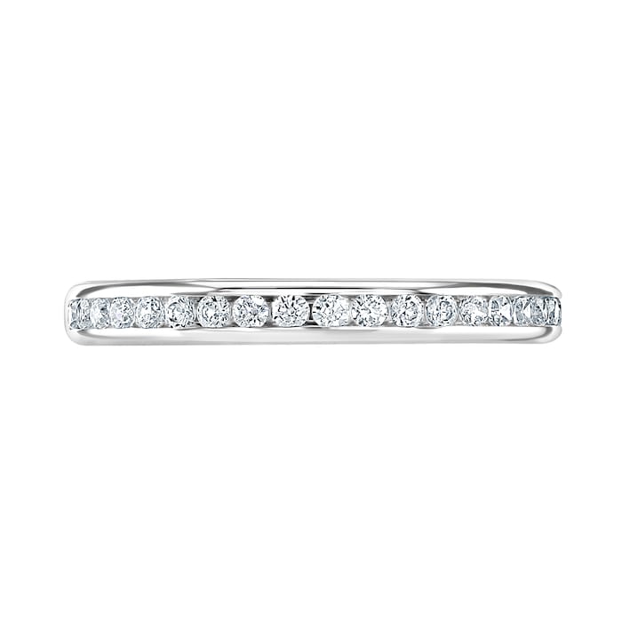 Goldsmiths Platinum 0.20 Carat Round Brilliant Cut Channel Set Half Eternity Ring