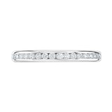 Goldsmiths Platinum 0.20 Carat Round Brilliant Cut Channel Set Half Eternity Ring