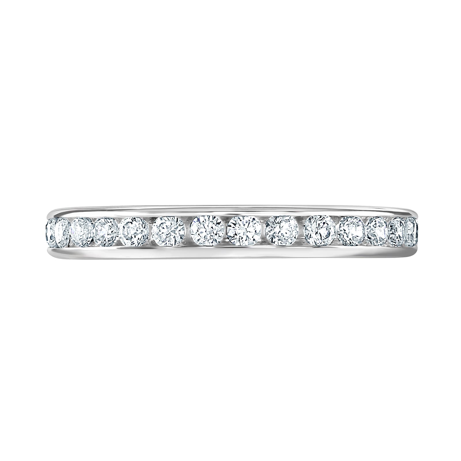 Goldsmiths Platinum 0.30 Carat Round Brilliant Cut Channel Set Half Eternity Ring Goldsmiths Platinum 0.30 Carat Round Brilliant Cut Channel Set Half Eternity Ring