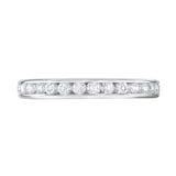Goldsmiths 9ct White Gold 0.30 Carat Round Brilliant Cut Channel Set Half Eternity Ring