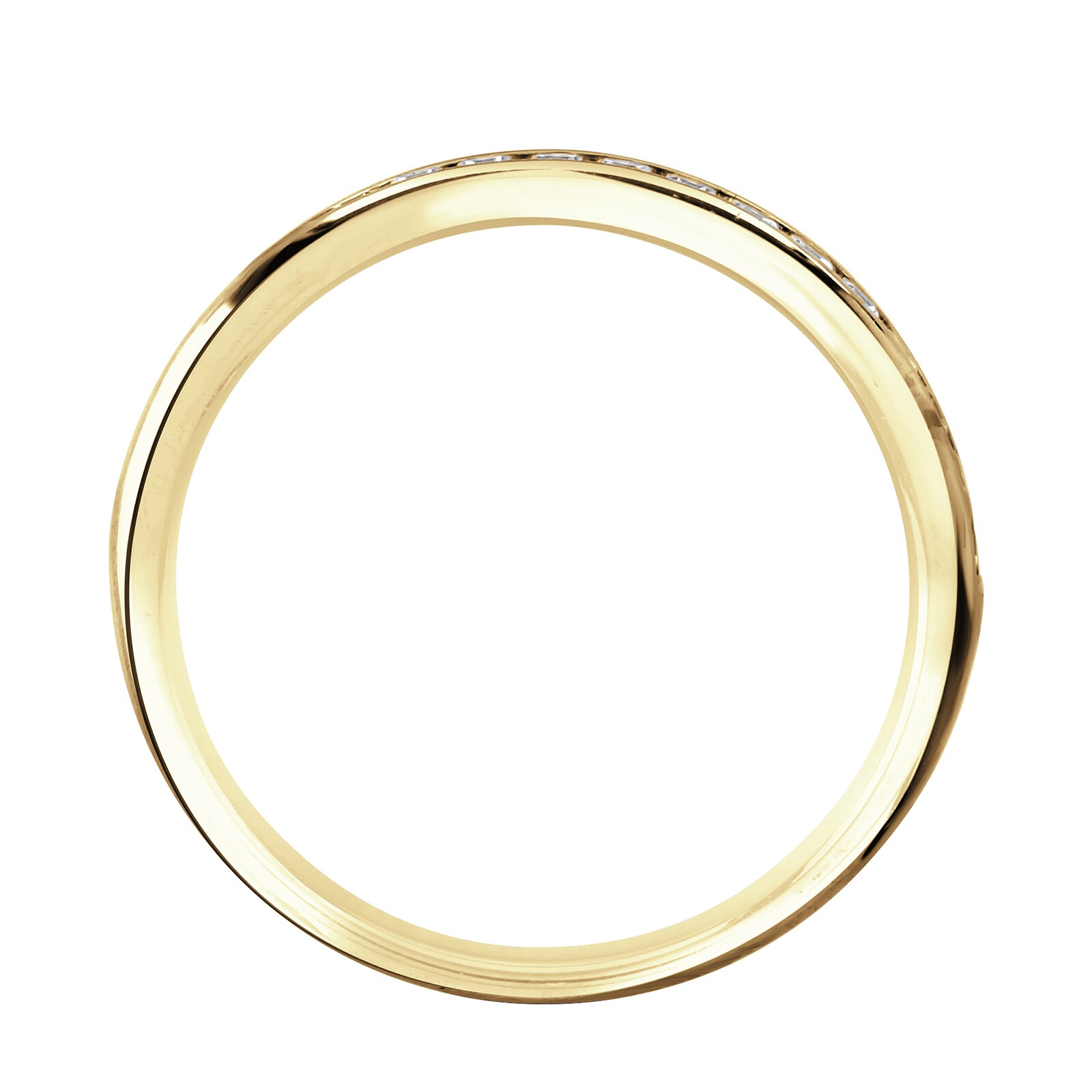 Goldsmiths 9ct Yellow Gold 0.40cttw Princess Cut Channel Set Diamond ...