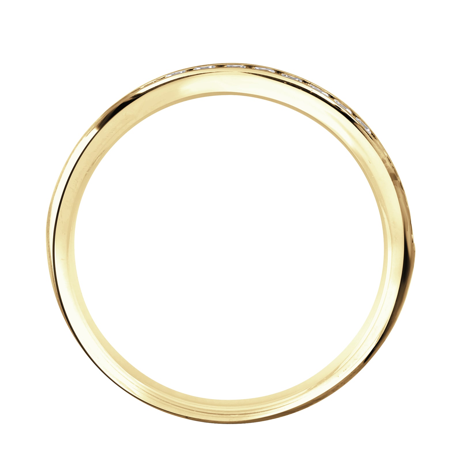 Goldsmiths 18ct Yellow Gold 0.40cttw Princess Cut Channel Set Diamond Half Eternity Ring Goldsmiths 18ct Yellow Gold 0.40cttw Princess Cut Channel Set Diamond Half Eternity Ring