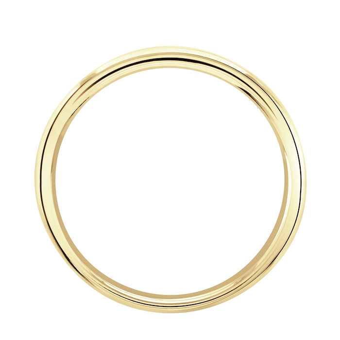 Goldsmiths 18ct Yellow Gold 0.50cttw Princess Cut Channel Set Diamond Half Eternity Ring