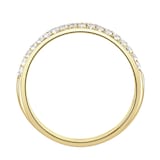 Goldsmiths 9ct Yellow Gold 0.60cttw Triple Row Pave Set Diamond Half Eternity Ring