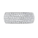 Goldsmiths Platinum 1.00cttw Five Row Pave Set Diamond Half Eternity Ring