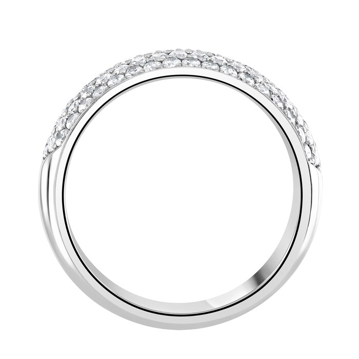 Goldsmiths Platinum 1.00cttw Five Row Pave Set Diamond Half Eternity Ring