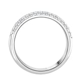 Goldsmiths 9ct White Gold 1.00cttw Five Row Pave Set Diamond Half Eternity Ring