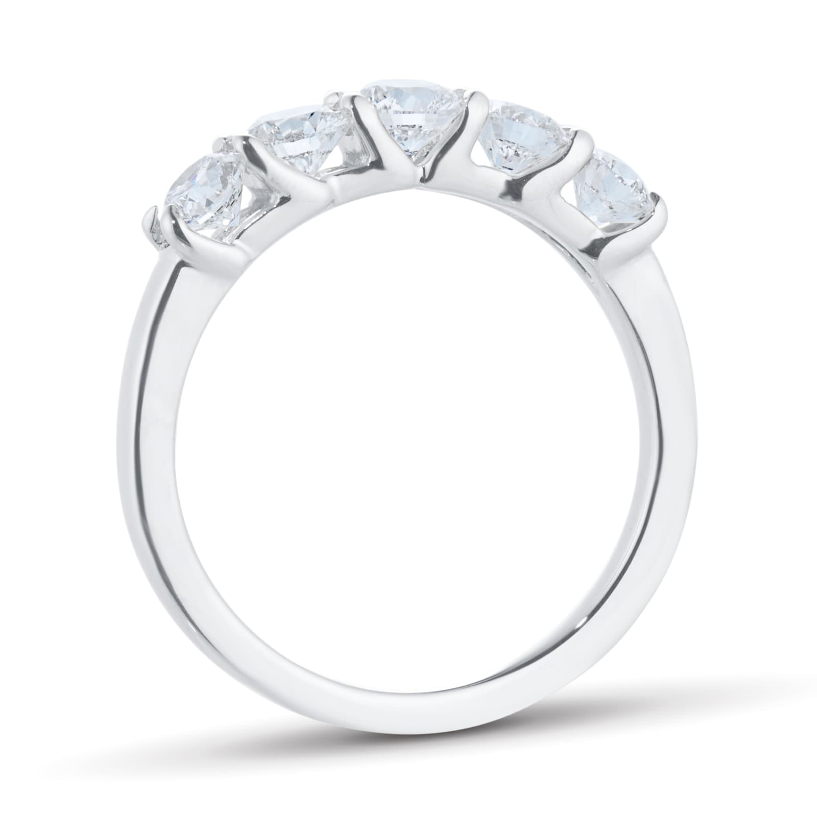 Goldsmiths Exclusive Platinum 1.00cttw Brilliant Cut 5 Stone Goldsmiths Signature Diamond Eternity Ring Goldsmiths Exclusive Platinum 1.00cttw Brilliant Cut 5 Stone Goldsmiths Signature Diamond Eternity Ring