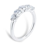 Best Luxury 
Exclusive Platinum 1.00cttw Brilliant Cut 5 Stone Diamond Eternity Ring