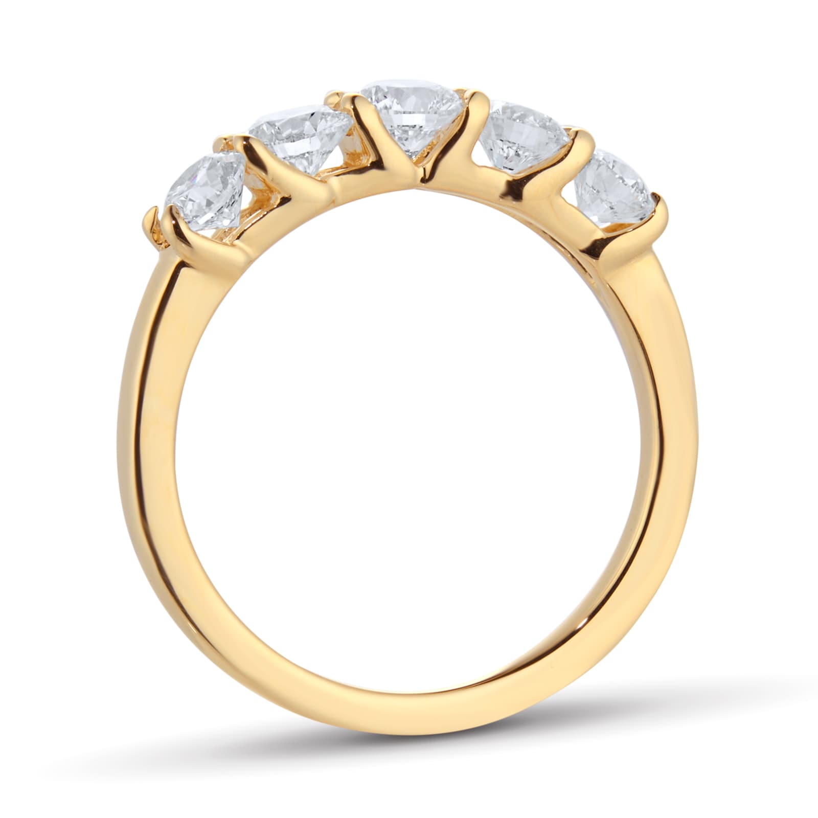 Goldsmiths Exclusive 18ct Yellow Gold 1.00cttw Brilliant Cut 5 Stone Goldsmiths Signature Diamond Eternity Ring Goldsmiths Exclusive 18ct Yellow Gold 1.00cttw Brilliant Cut 5 Stone Goldsmiths Signature Diamond Eternity Ring
