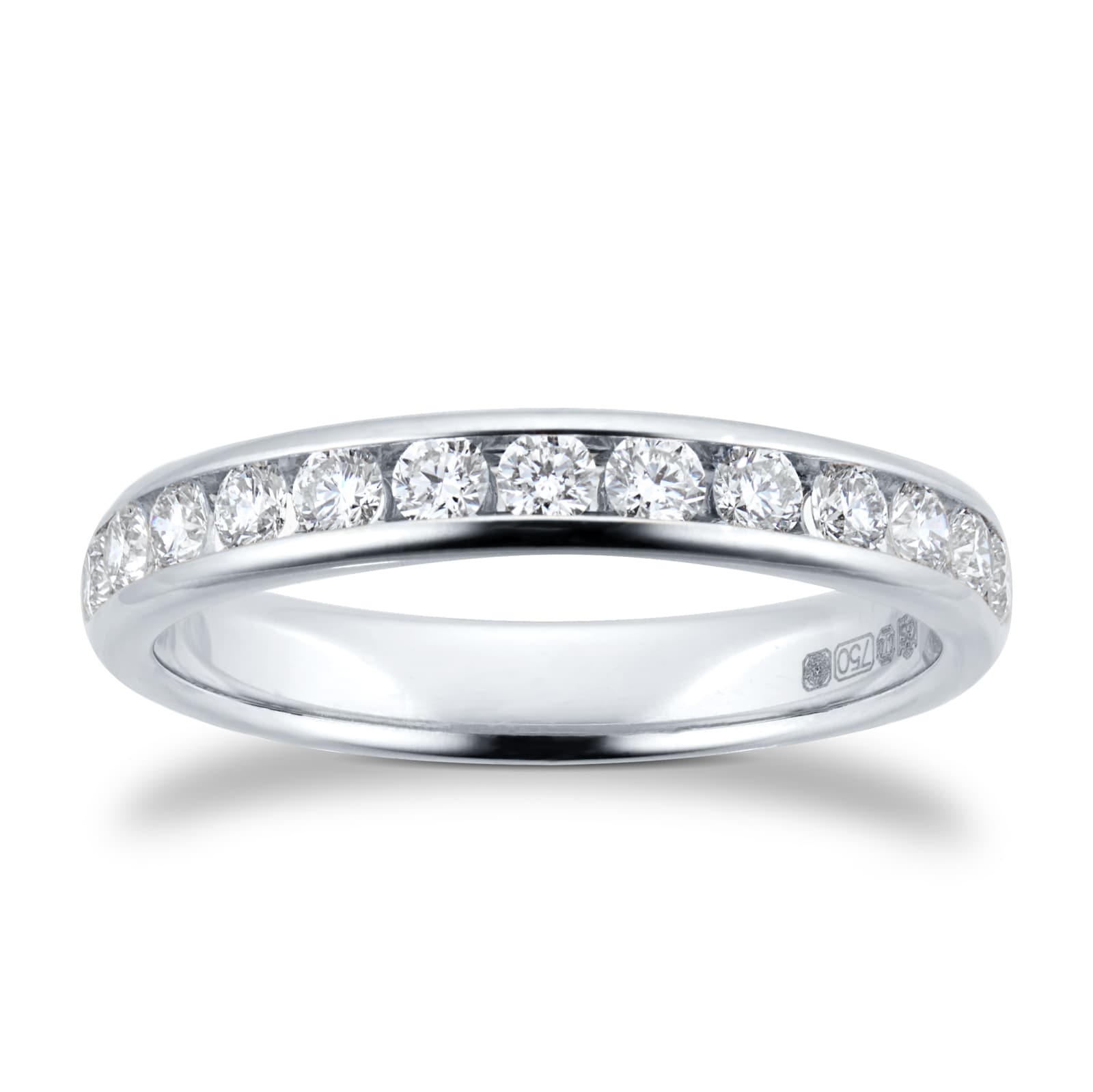 Goldsmiths Platinum 0.50cttw Brilliant Cut Diamond Channel Set Eternity Ring
