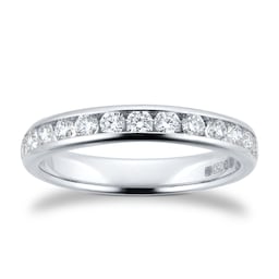 06508411 - Platinum 0.50cttw Brilliant Cut Diamond Channel Set Eternity Ring