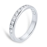 Goldsmiths Platinum 0.50cttw Brilliant Cut Diamond Channel Set Eternity Ring