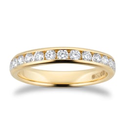 06508412 - 18ct Yellow Gold 0.50cttw Brilliant Cut Diamond Channel Set Eternity Ring