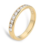 Goldsmiths 18ct Yellow Gold 0.50cttw Brilliant Cut Diamond Channel Set Eternity Ring