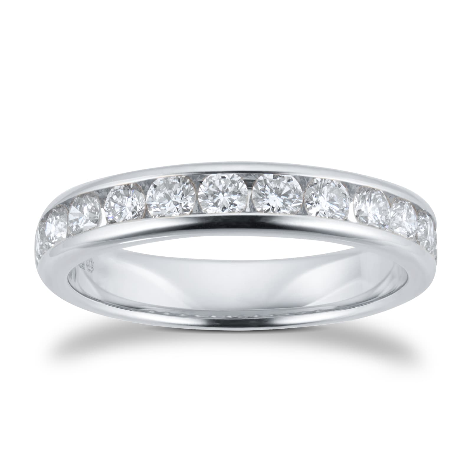 Goldsmiths Platinum 0.75cttw Brilliant Cut Diamond Channel Set Eternity Ring
