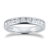 Goldsmiths Platinum 0.75cttw Brilliant Cut Diamond Channel Set Eternity Ring