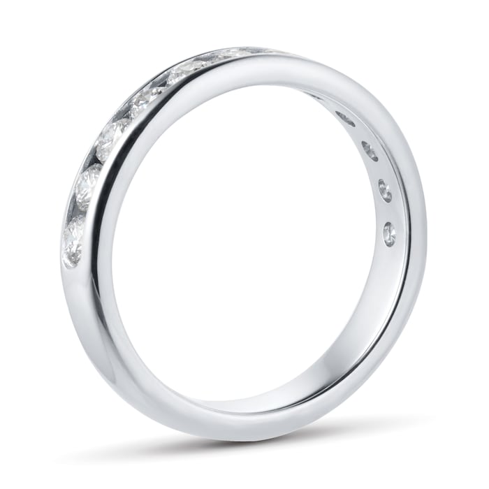 Goldsmiths Platinum 0.75cttw Brilliant Cut Diamond Channel Set Eternity Ring