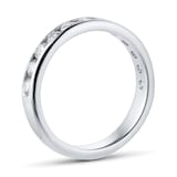 Goldsmiths Platinum 0.75cttw Brilliant Cut Diamond Channel Set Eternity Ring