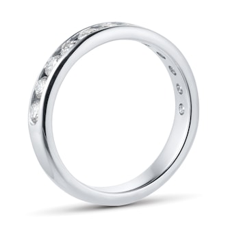 Goldsmiths Platinum 0.75cttw Brilliant Cut Diamond Channel Set Eternity Ring
