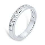 Goldsmiths Platinum 0.75cttw Brilliant Cut Diamond Channel Set Eternity Ring