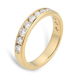 Goldsmiths 18ct Yellow Gold 0.75cttw Brilliant Cut Diamond Channel Set Eternity Ring