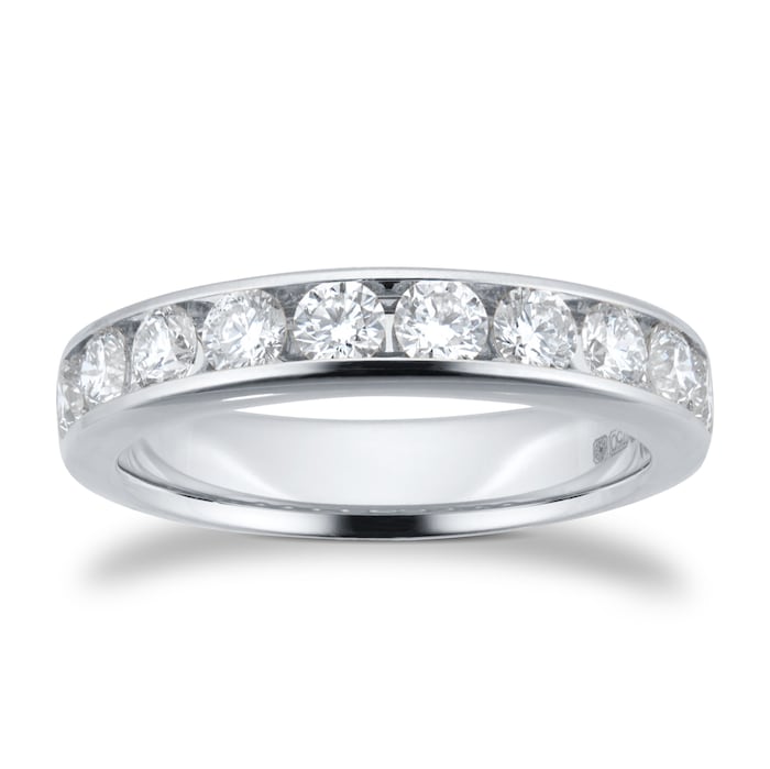 Goldsmiths Platinum 1.00cttw Brilliant Cut Diamond Channel Set Eternity Ring