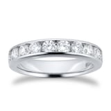 Goldsmiths Platinum 1.00cttw Brilliant Cut Diamond Channel Set Eternity Ring