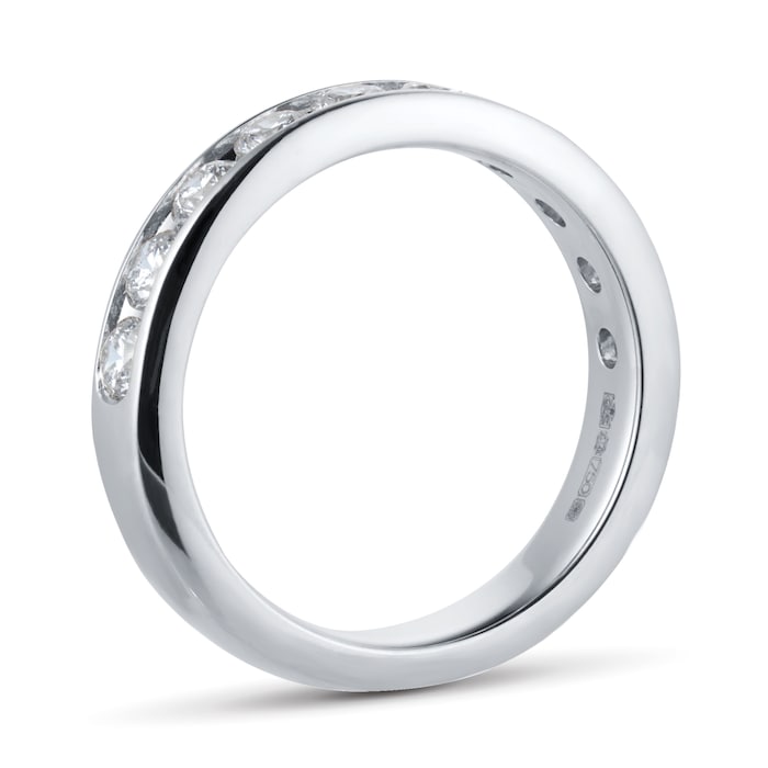 Goldsmiths Platinum 1.00cttw Brilliant Cut Diamond Channel Set Eternity Ring