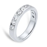 Goldsmiths Platinum 1.00cttw Brilliant Cut Diamond Channel Set Eternity Ring
