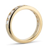 Goldsmiths 18ct Yellow Gold 1.00cttw Brilliant Cut Diamond Channel Set Eternity Ring