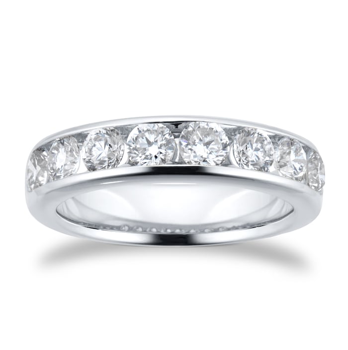 Goldsmiths Platinum 1.50cttw Brilliant Cut Diamond Channel Set Eternity Ring