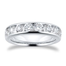 06508417 - Platinum 1.50cttw Brilliant Cut Diamond Channel Set Eternity Ring