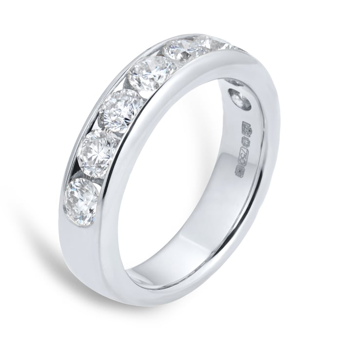 Goldsmiths Platinum 1.50cttw Brilliant Cut Diamond Channel Set Eternity Ring