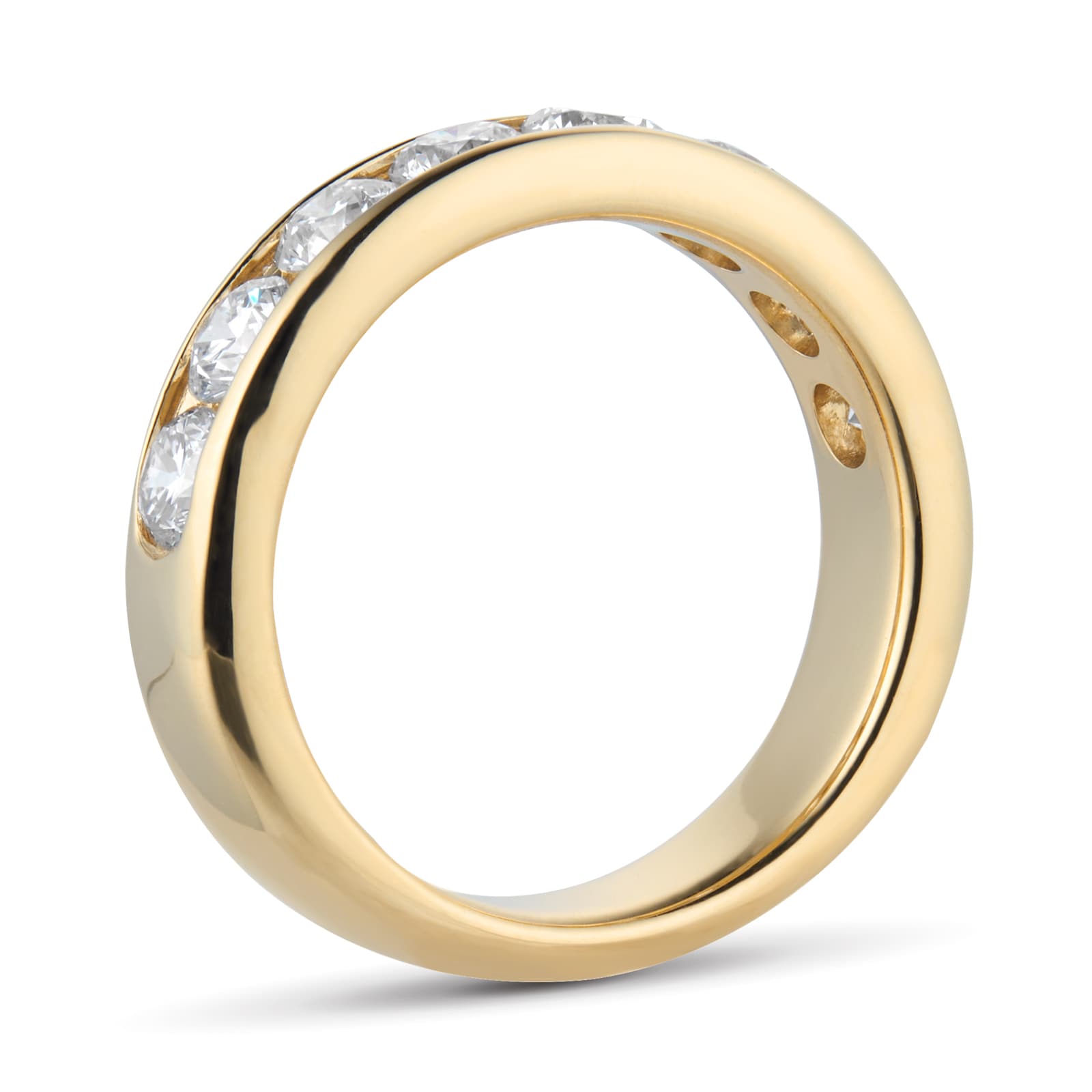Goldsmiths 18ct Yellow Gold 1.50cttw Brilliant Cut Diamond Channel Set Eternity Ring Goldsmiths 18ct Yellow Gold 1.50cttw Brilliant Cut Diamond Channel Set Eternity Ring