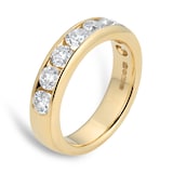 Goldsmiths 18ct Yellow Gold 1.50cttw Brilliant Cut Diamond Channel Set Eternity Ring
