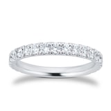 Goldsmiths Platinum 0.75cttw Brilliant Cut Diamond Half Eternity Ring