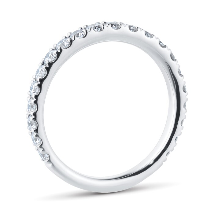 Goldsmiths Platinum 0.75cttw Brilliant Cut Diamond Half Eternity Ring