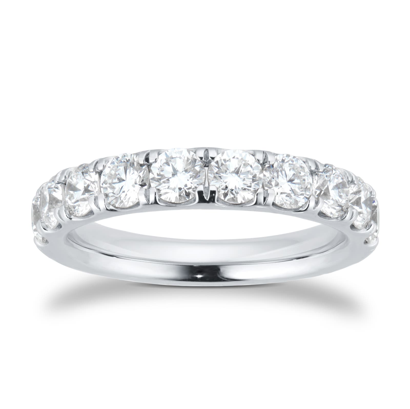 Goldsmiths Platinum 1.50cttw Brilliant Cut Diamond Half Eternity Ring Goldsmiths Platinum 1.50cttw Brilliant Cut Diamond Half Eternity Ring