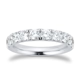 Goldsmiths Platinum 1.50cttw Brilliant Cut Diamond Half Eternity Ring