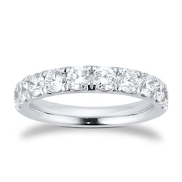 06508420 - Platinum 1.50cttw Brilliant Cut Diamond Half Eternity Ring