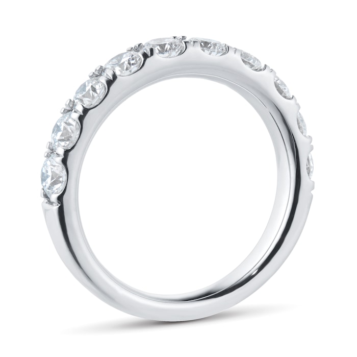 Goldsmiths Platinum 1.50cttw Brilliant Cut Diamond Half Eternity Ring
