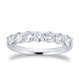 Goldsmiths Platinum 1.00cttw Brilliant Cut 7 Stone Diamond Eternity Ring