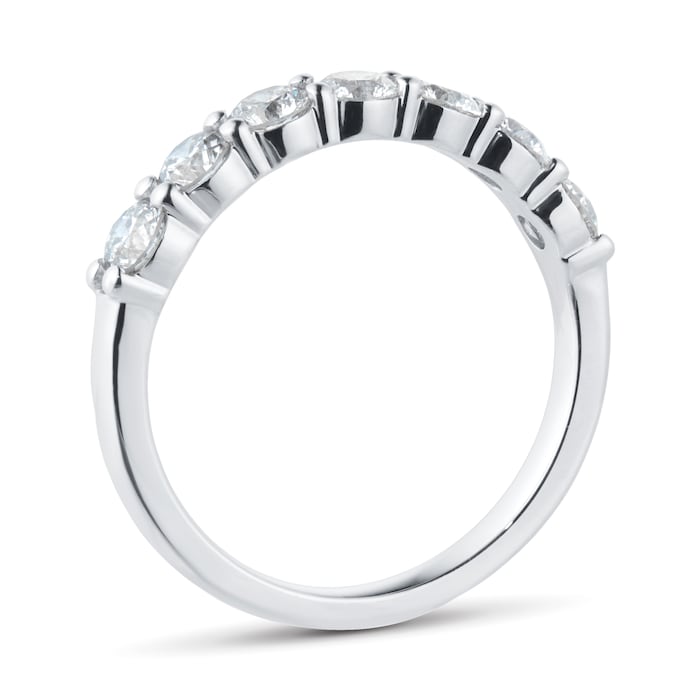 Goldsmiths Platinum 1.00cttw Brilliant Cut 7 Stone Diamond Eternity Ring