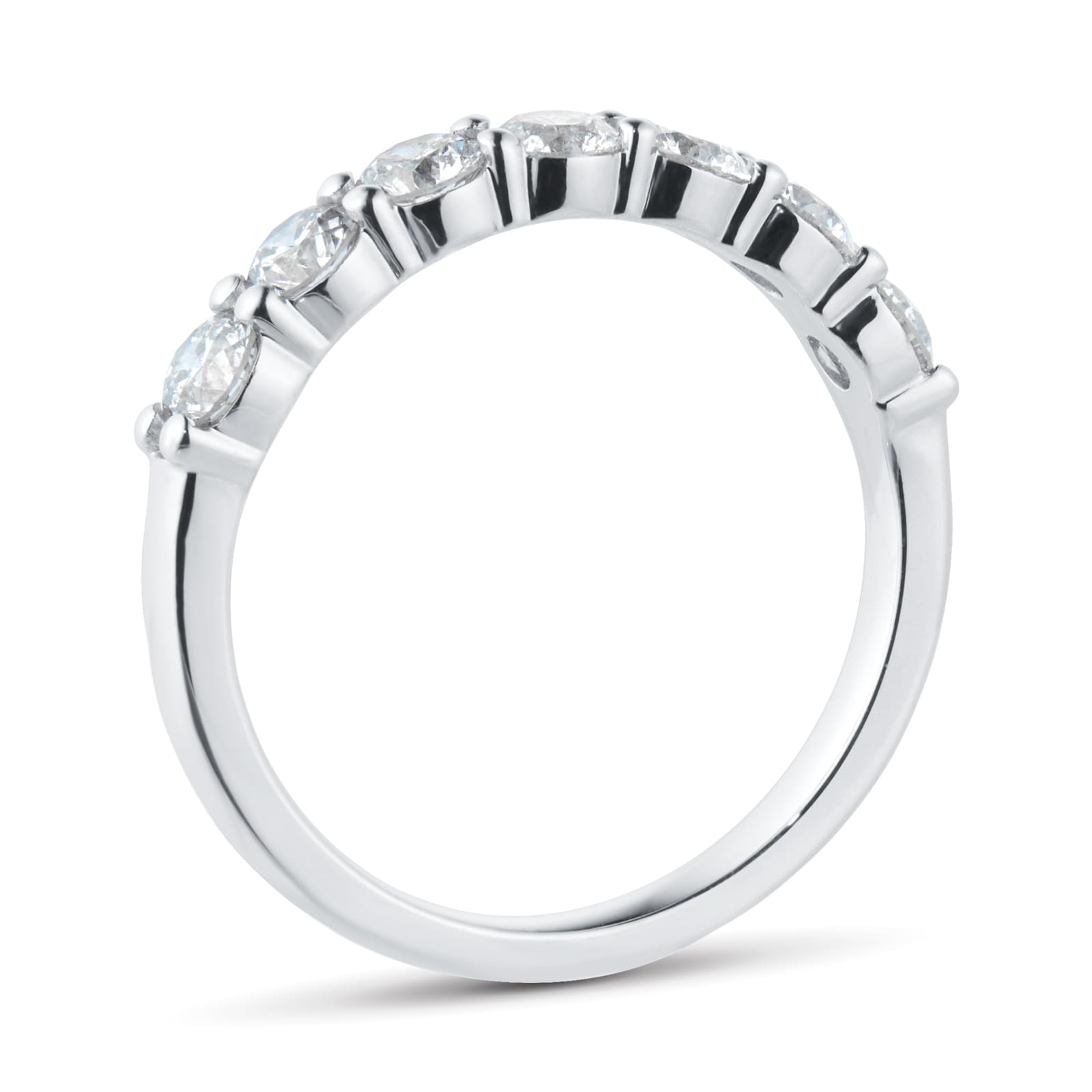 Goldsmiths Platinum 1.00cttw Brilliant Cut 7 Stone Diamond Eternity Ring Goldsmiths Platinum 1.00cttw Brilliant Cut 7 Stone Diamond Eternity Ring