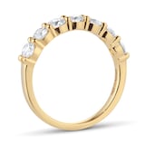 Goldsmiths 18ct Yellow Gold 1.00cttw 7 Stone Brilliant Cut Diamond Claw Set Eternity Ring