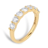 Goldsmiths 18ct Yellow Gold 1.00cttw 7 Stone Brilliant Cut Diamond Claw Set Eternity Ring
