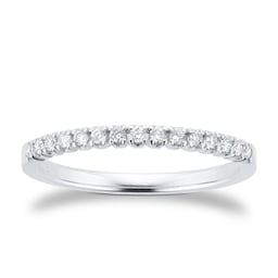 06508430 - 9ct White Gold 0.15cttw Half Set Diamond Stacker Eternity Ring